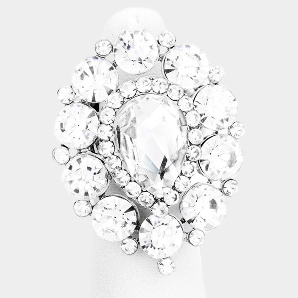Rhinestone ring stretchable NWT - Picture 2 of 6